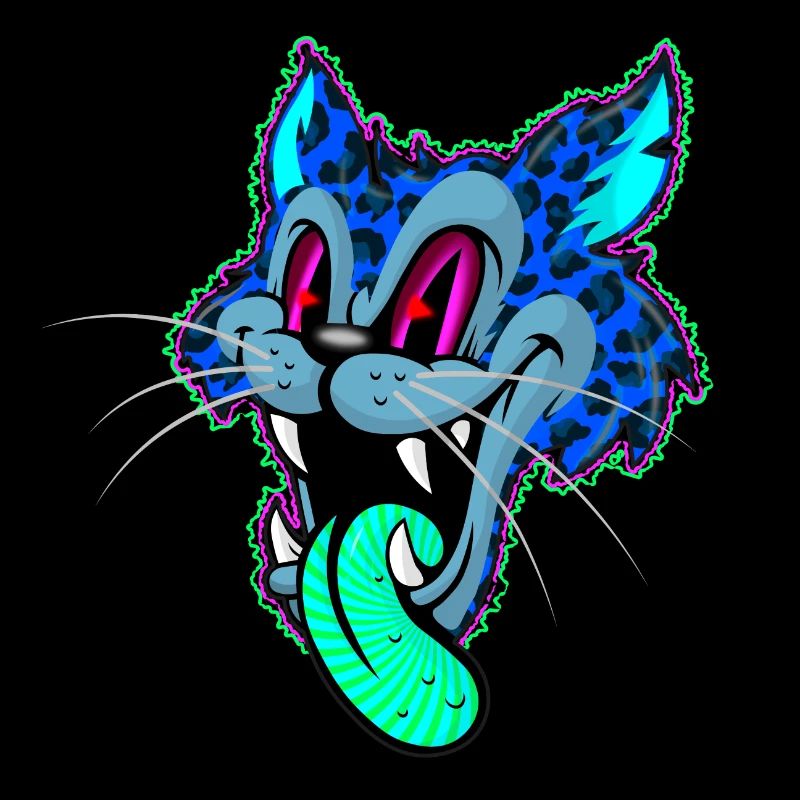 Leopard Comic Psychedelisch