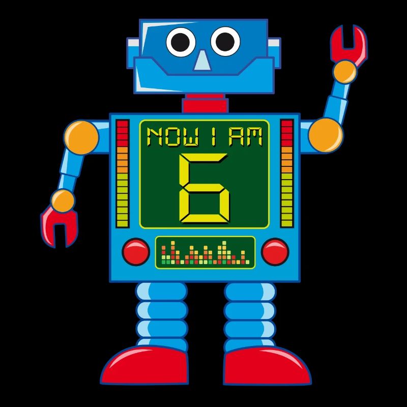Robot 6 years 6th birthday