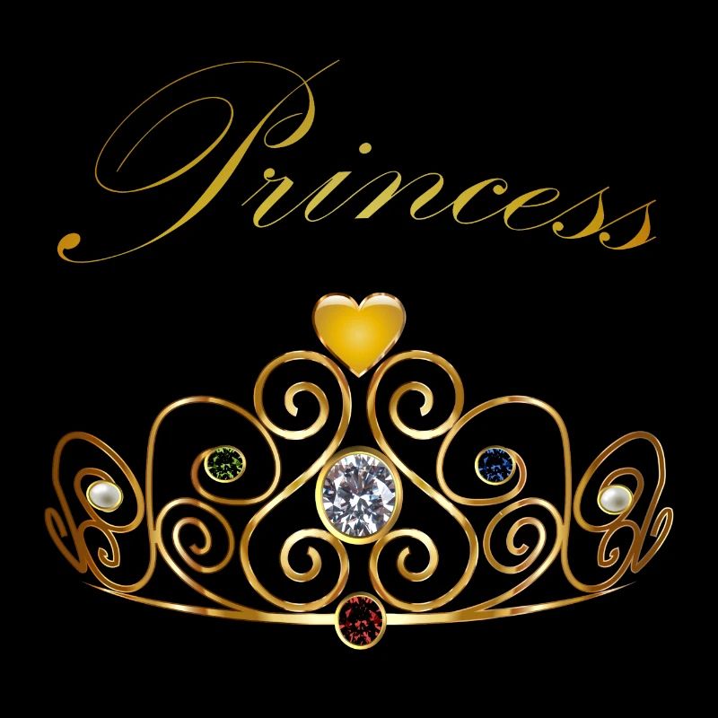 Princess Queen Gold Krone Tiara Edelsteine Perlen