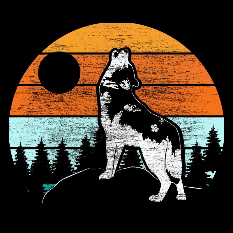 Wolf Rudel Wildtier Geschenk