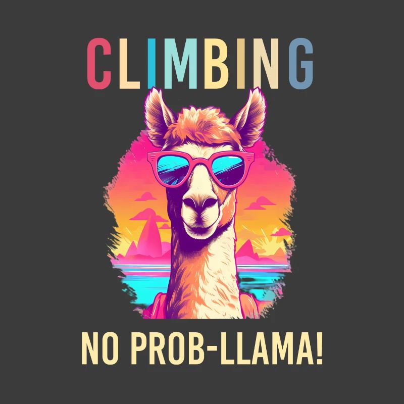 Alpaka Mit Sonnenbrille - No Prob-llama Tee