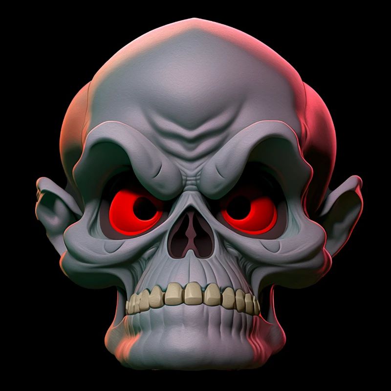 grumpy skull