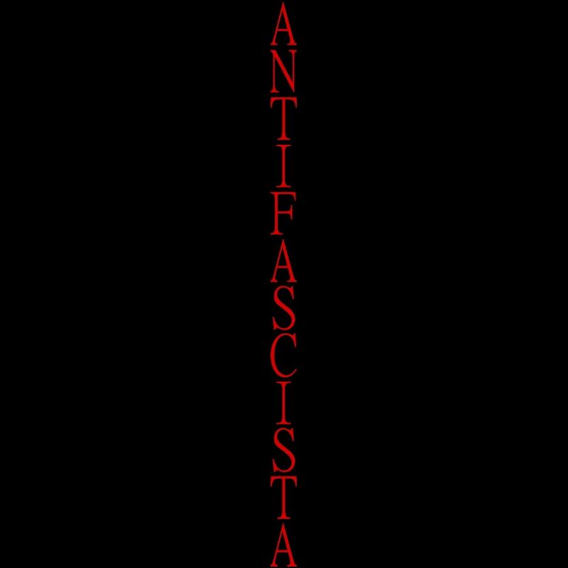 lettrage antifasciste vertical élégant