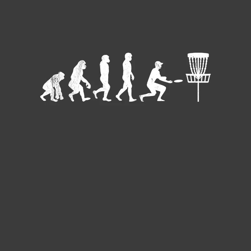 Disc Golf Evolution Lustiges Darwin Evolution Tee