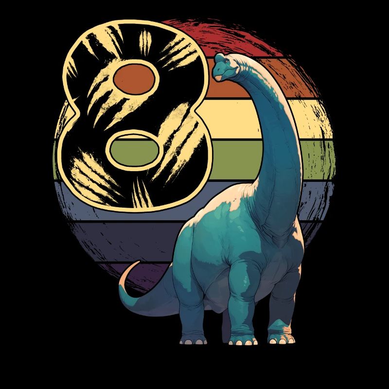 Brachiosaurus 8 Years 8th Birthday Gift