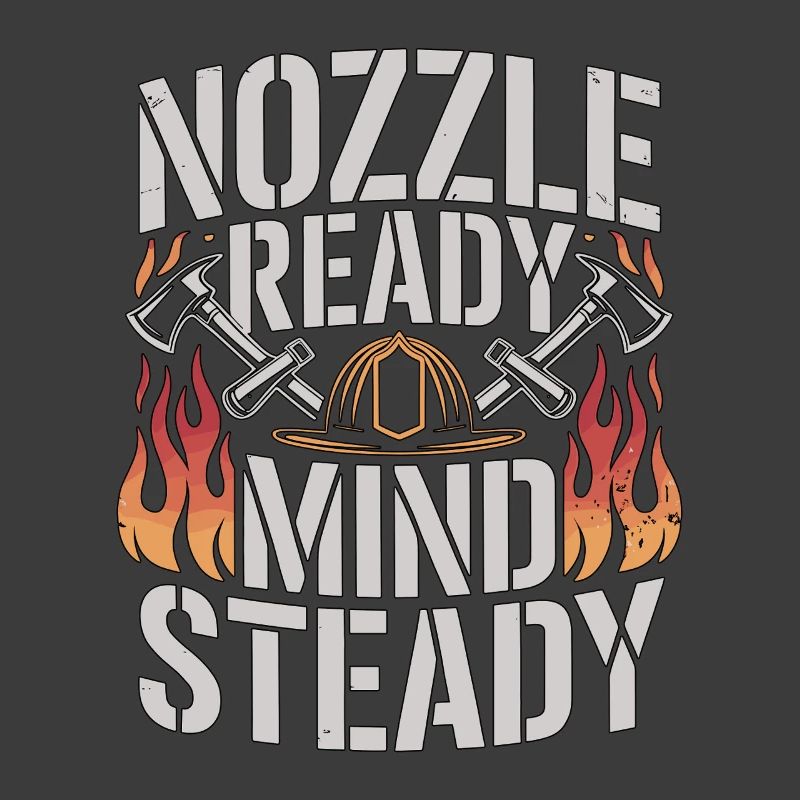 Fire Engineer Nozzle Ready Mind Steady Firefighter