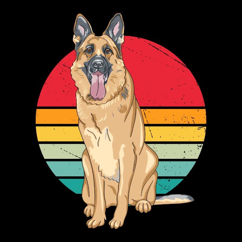 German Shepherd retro Berger allemand