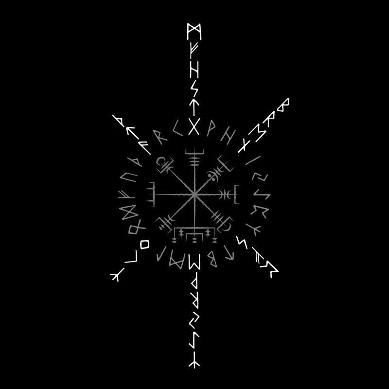 Wikinger Kompass Runen Odin Futhark Vegvisir
