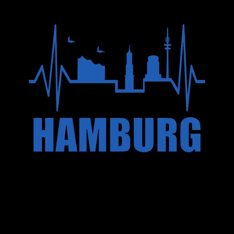 Herzschlag Hamburg Skyline mit Michel Elphi etc.