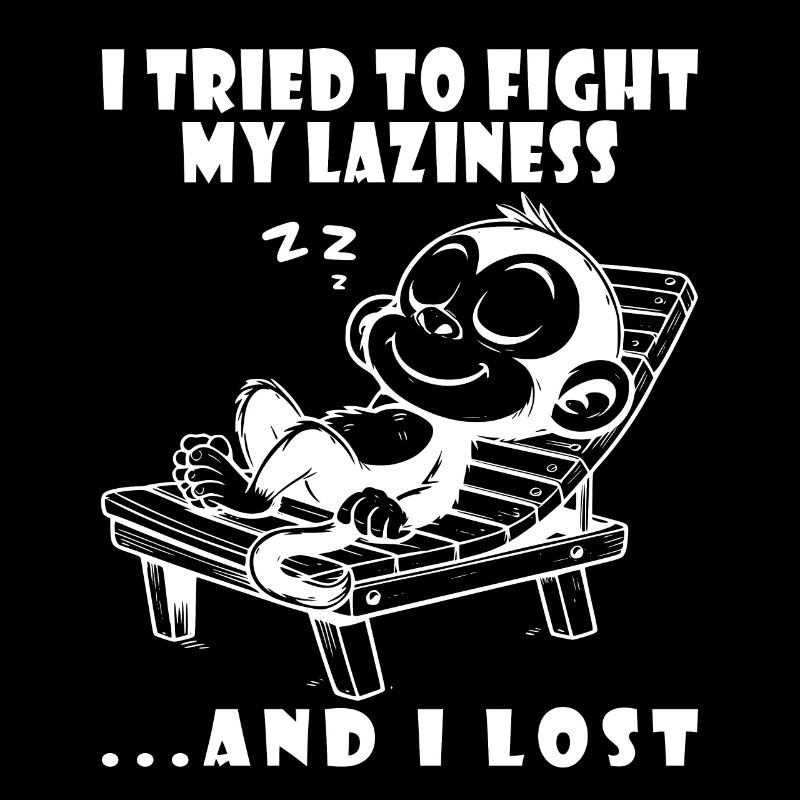 Lazy Tired Monkey Sleeping Unmotivated Gift