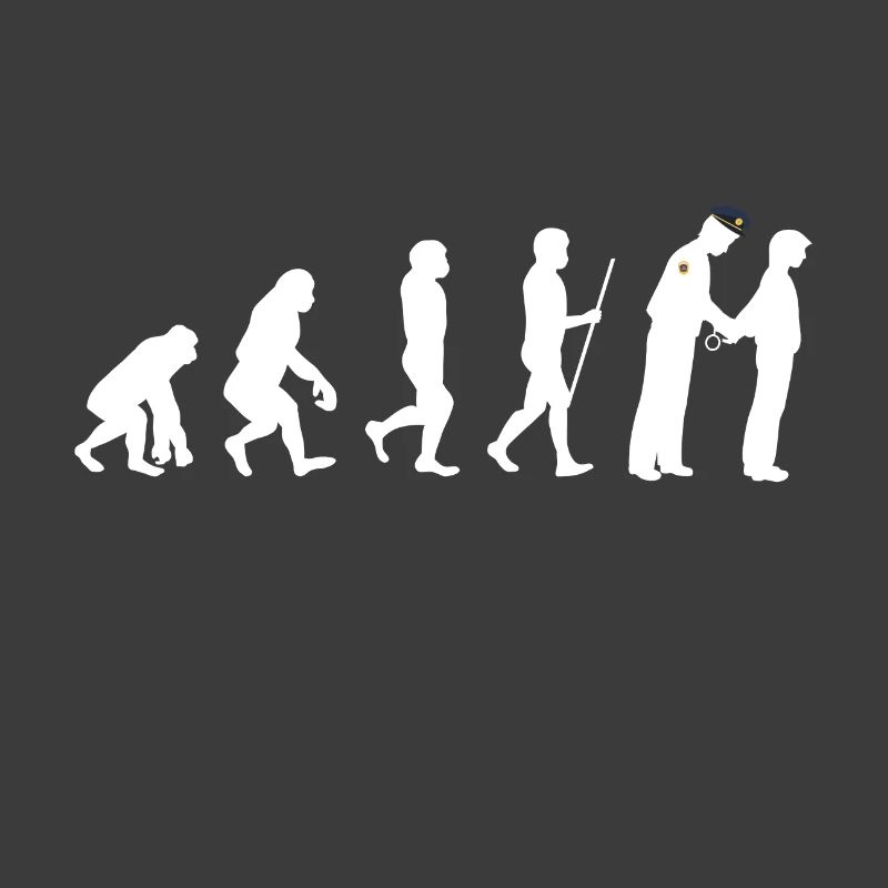 Police evolution development funny gift idea