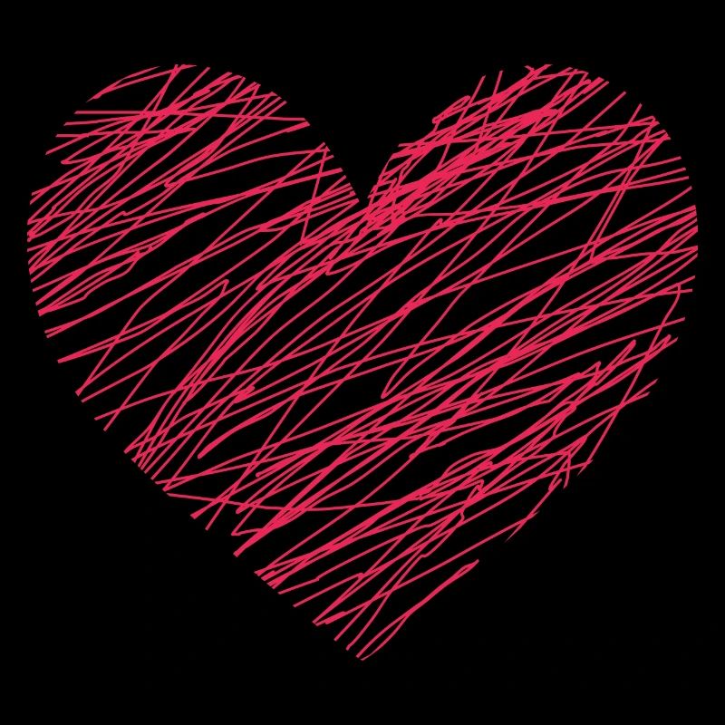 Doodle Heart Red