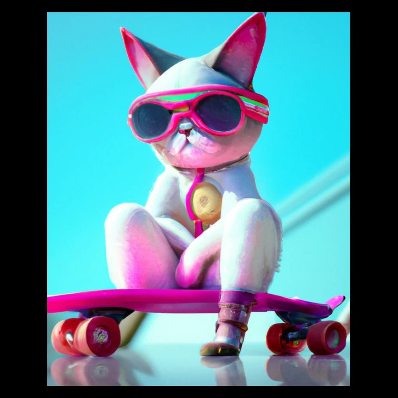 Cool Skateboard Cats
