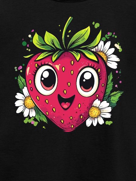 Erdbeere mit Gänseblümchen