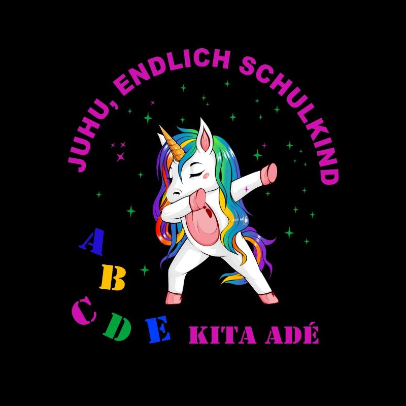 Dabbing Unicorn - Juhu, endlich Schulkind