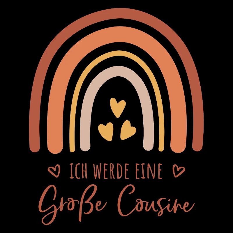 Ich werde eine große Cousine / Boho Regenbogen