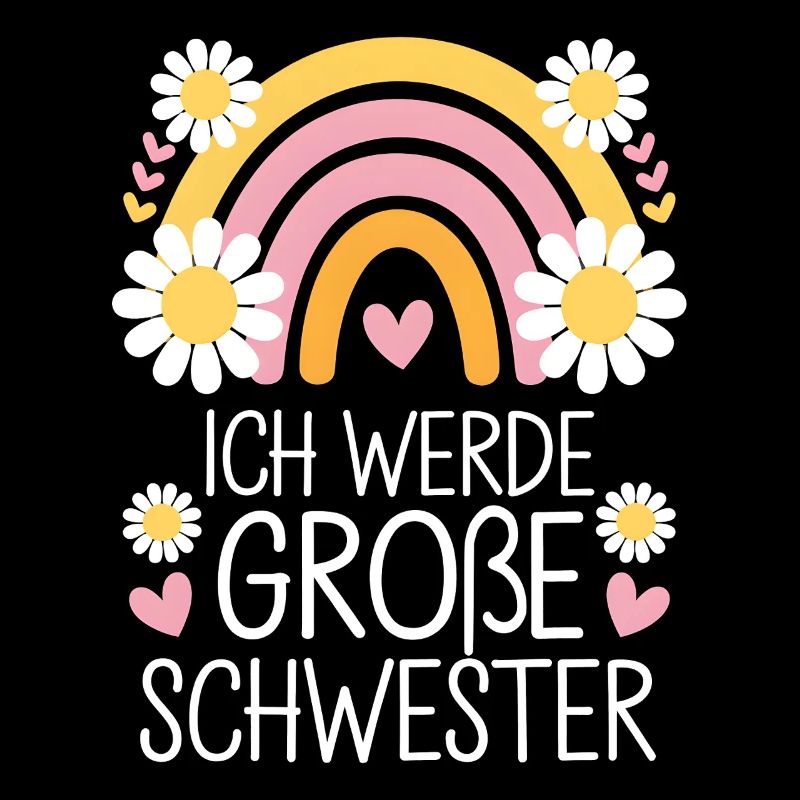 Ich Werde Große Schwester Regenbogen Boho