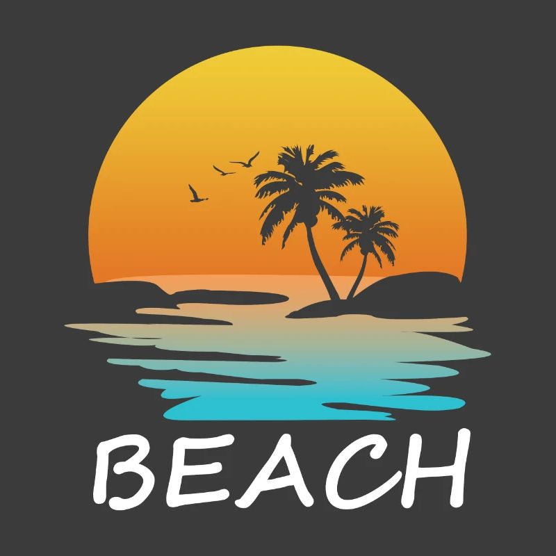 Beach with palm trees