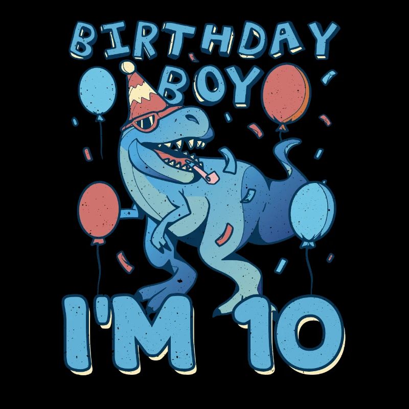 Boy Age 10 Year Old Cute Birth Born Roar Dinosaur
