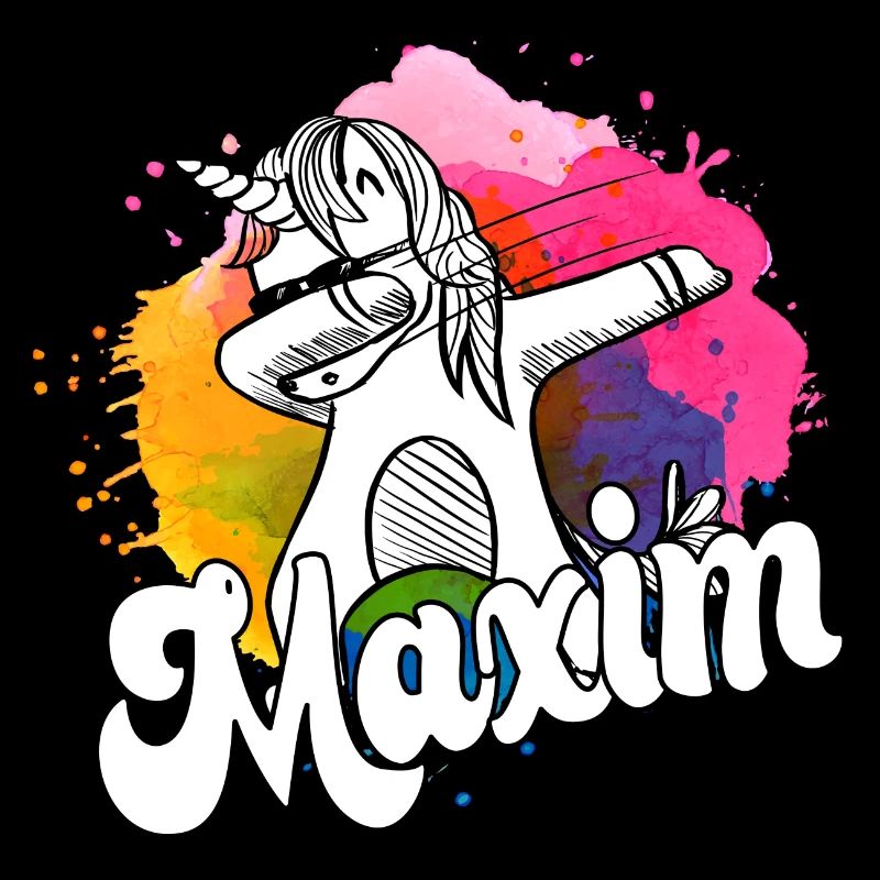 MAXIM - Schöner Jungen Name mit Coolem Einhorn