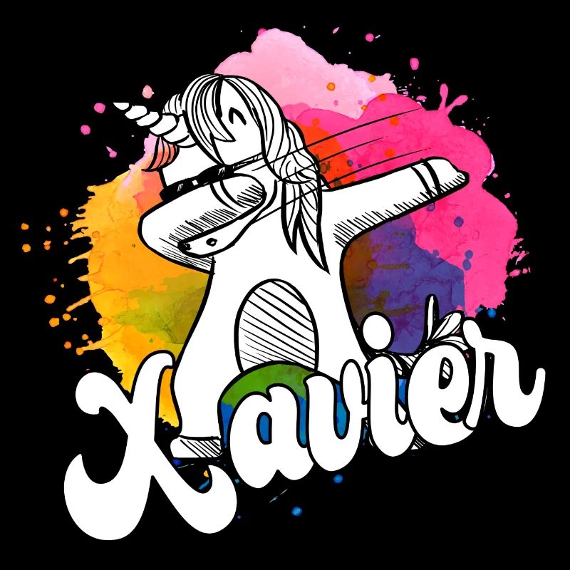 XAVIER - Schöner Jungen Name mit Coolem Einhorn