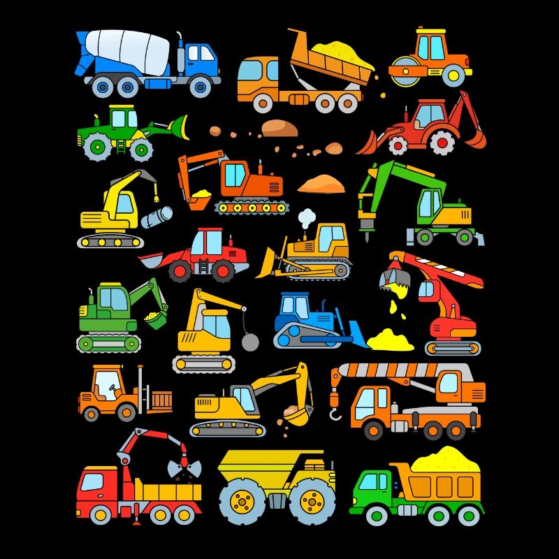 Truck Excavator Bulldozer Forklift Construction Site