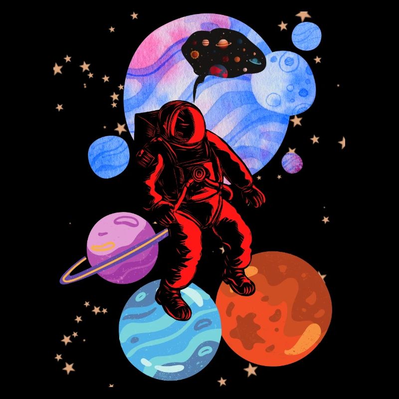 Astronaute Stencil Styles