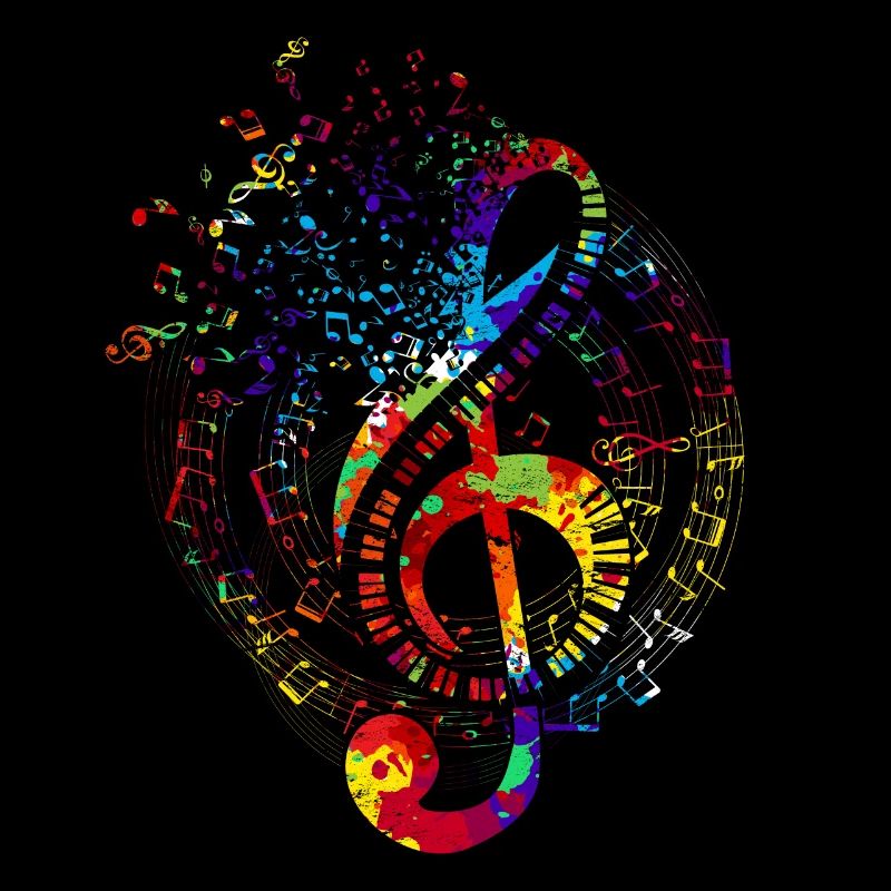 Note musicali Musica Regalo Colorato Clef