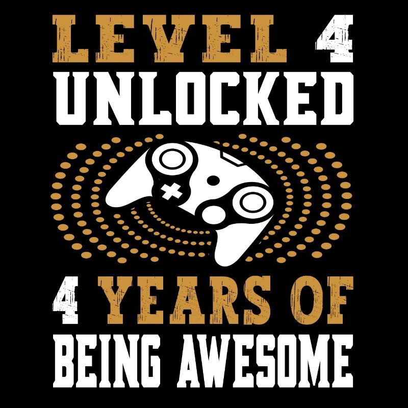 Niveau 4 débloqué 4 ans - 4 anniversaire or