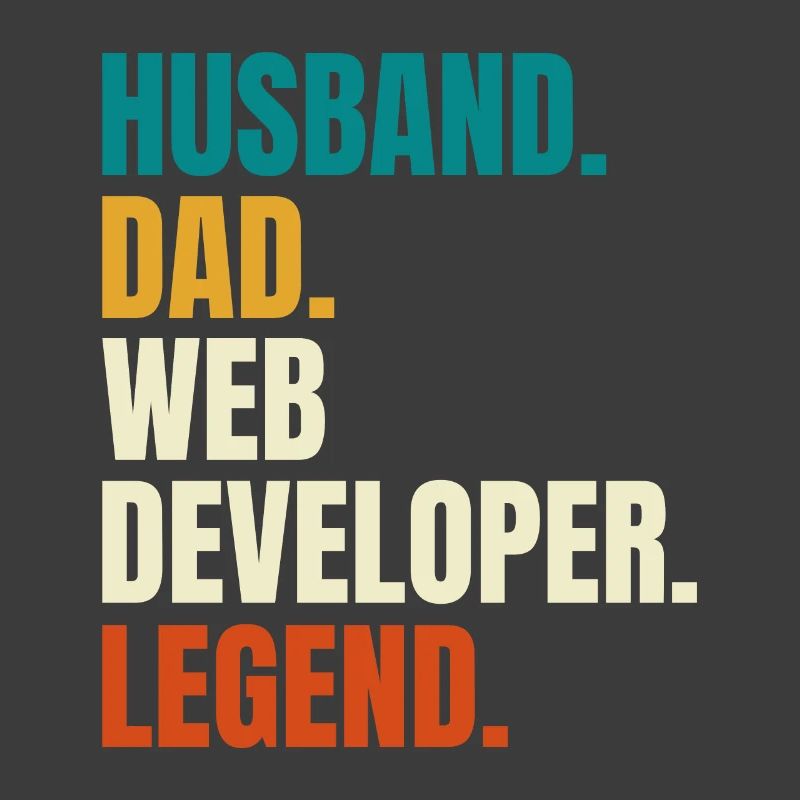 Husband Dad Web Developer Legend Retro