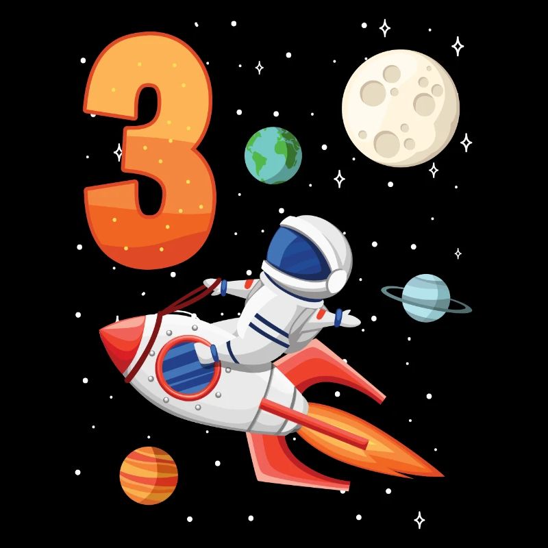 Astronaute 3ème anniversaire de l'espace extra-atmosphérique cadeau de 3 ans