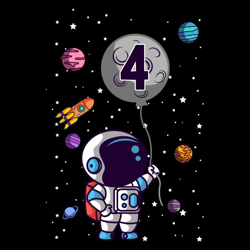 Astronaute 4e anniversaire de l'espace extra-atmosphérique pour garçon