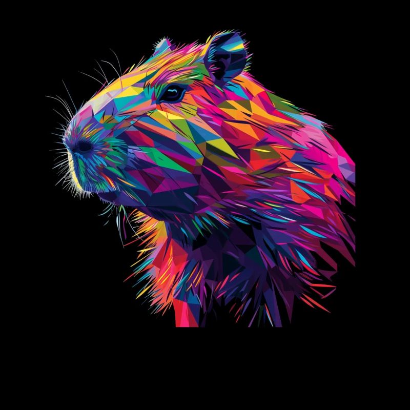 Capybara Polygon Geschenk