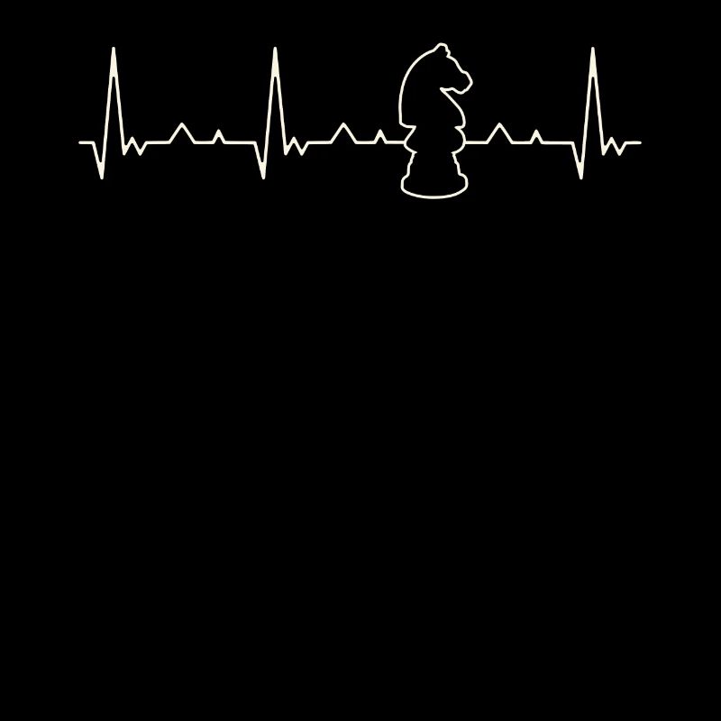 Caballero de ajedrez. Corazón. Amor. Ekg.
