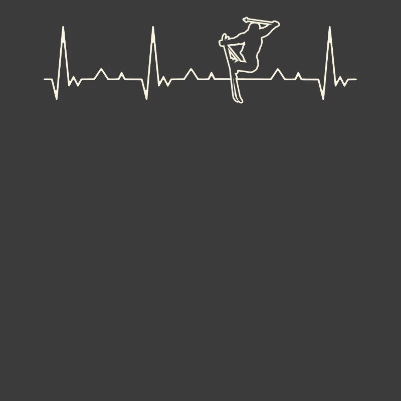 Esquiando estilo libre extremo. Corazón. Amor.