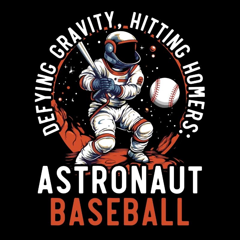 Baseball Astronaut Baseball Player Outerspace