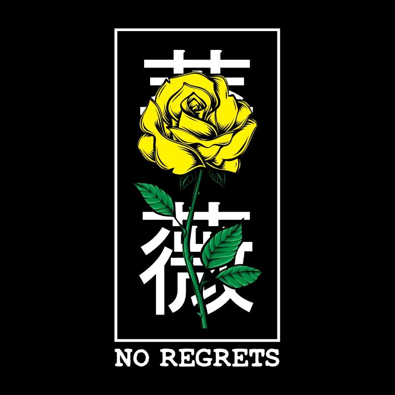 No Regrets Rose Backprint
