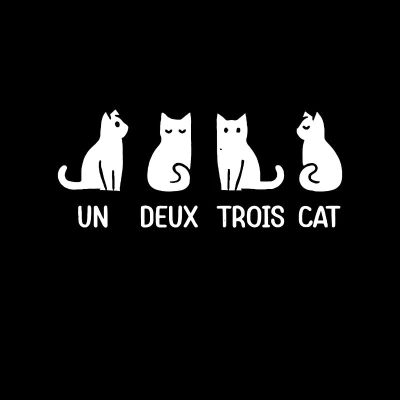 Funny Meow Kitty Un Deux Trois Cat Funny Black Cat