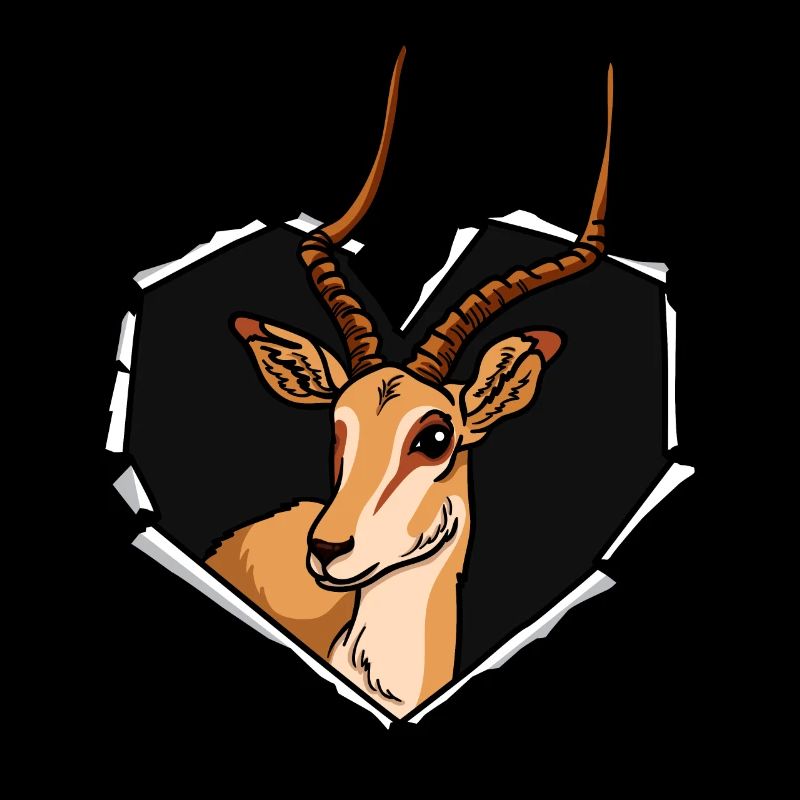 Crack antelope Torn hole heart antelope