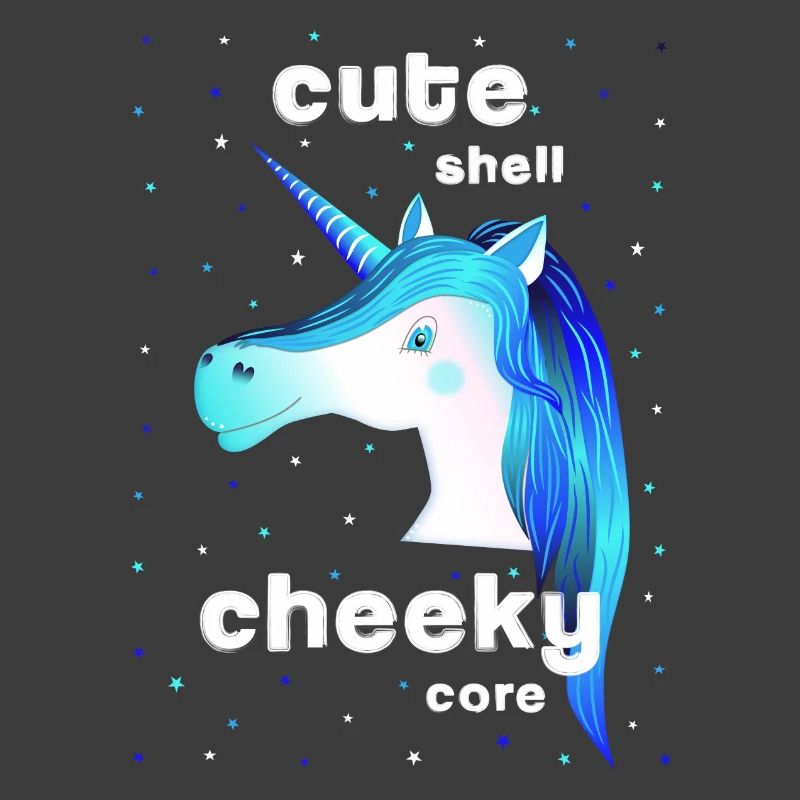 licorne bleue mignonne effrontée
