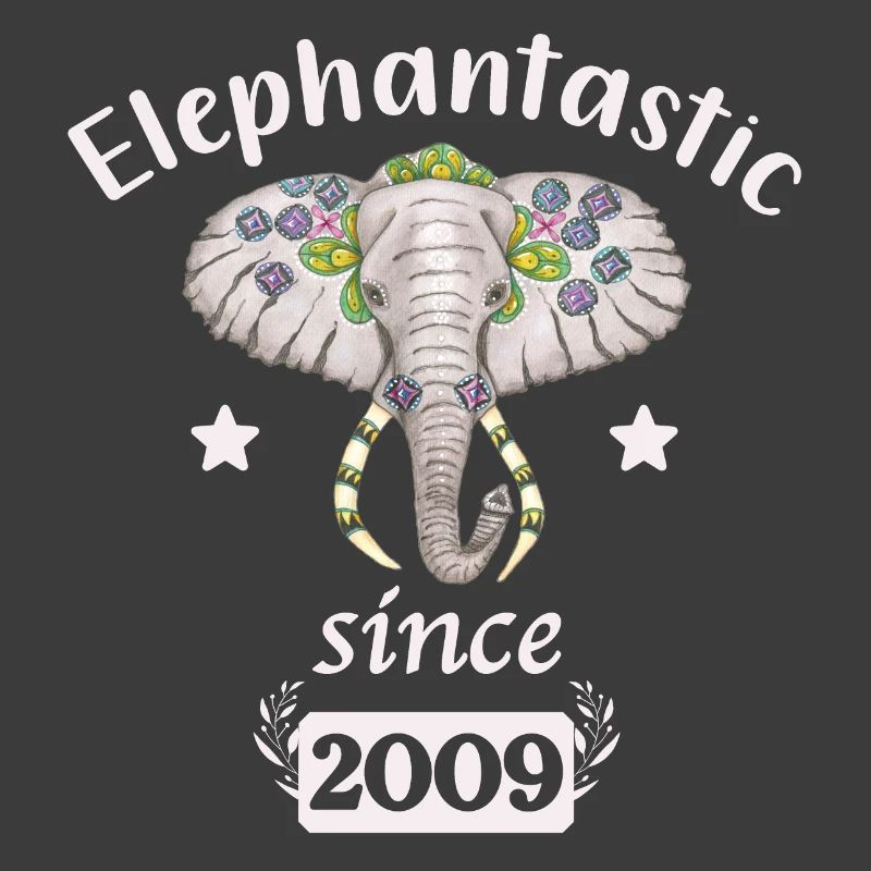 Elephantastic since 2009, elephant head decorated