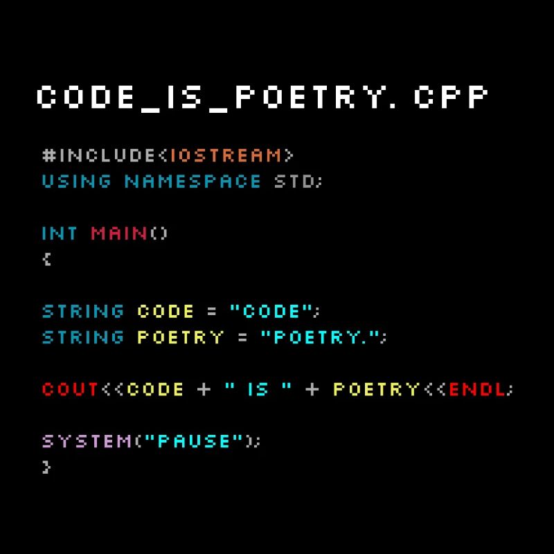 Le code, c’est de la poésie.CPP