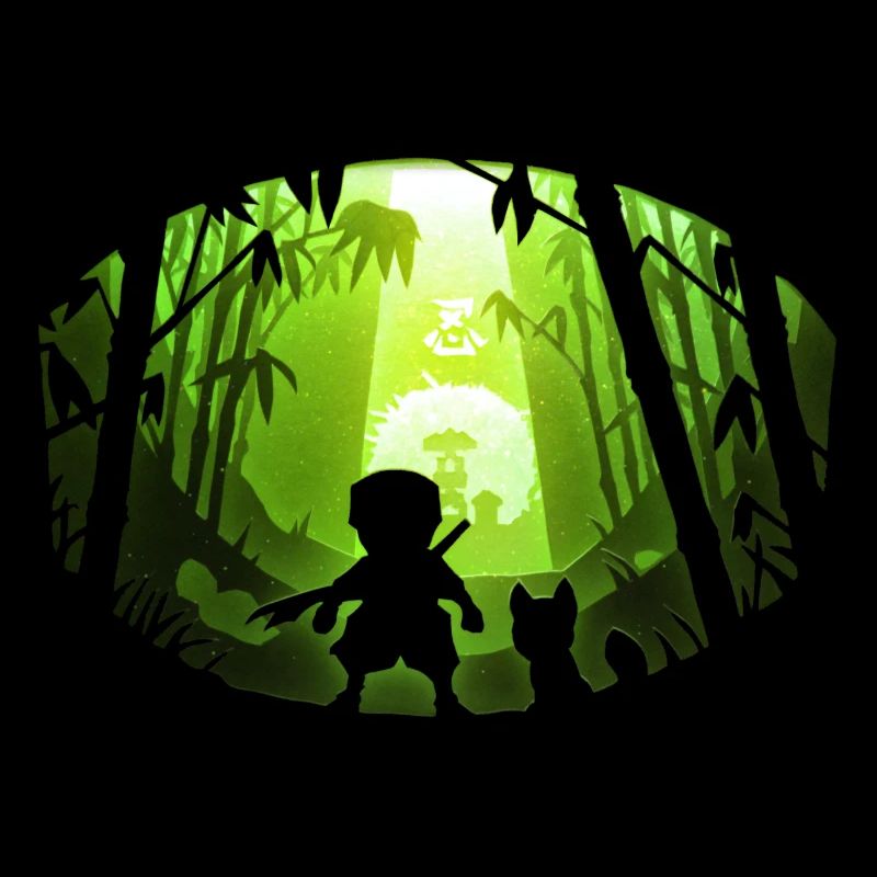 Papier découpé – Petit Ninja et son renard