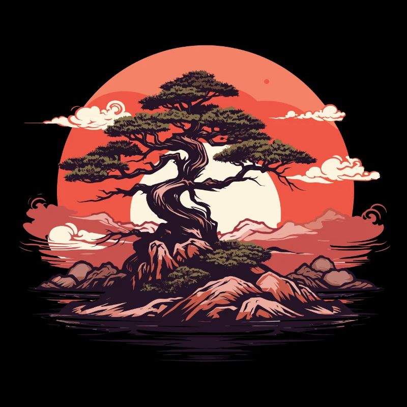 Bonsai Tree Sunset