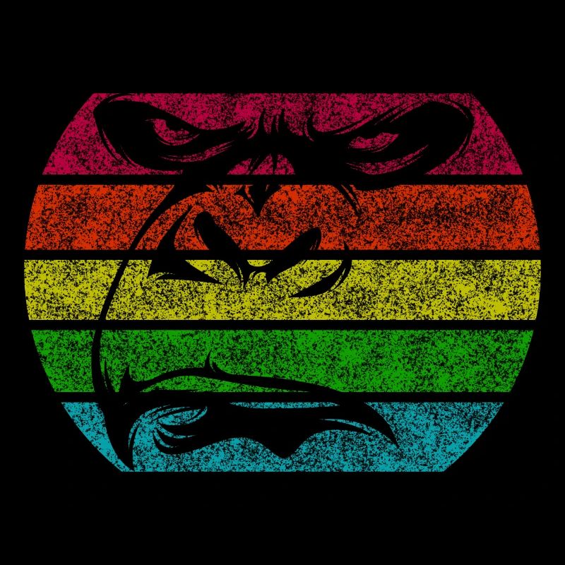 Monkey Bad Face Vintage Retro