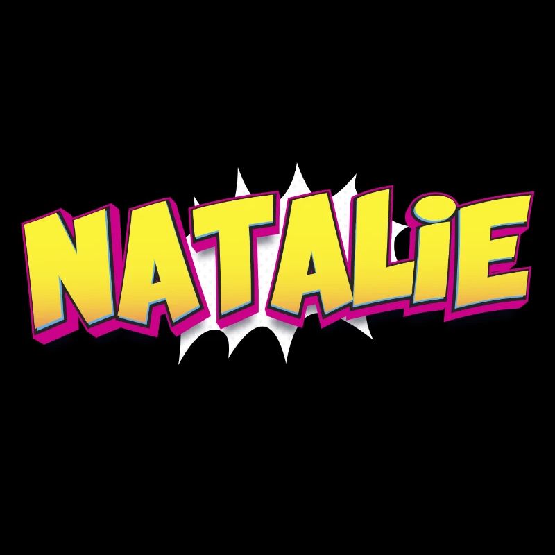 Natalie Benutzerdefinierter Name Comic-Buch-Stil Pop-Art,