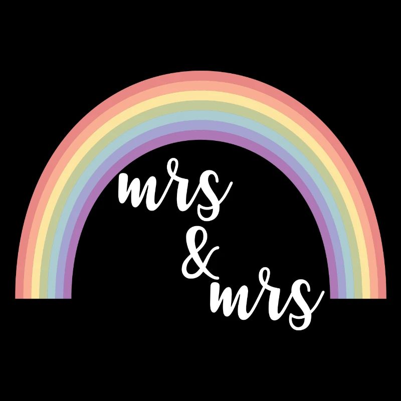 Rainbow Stripes Mrs et Mrs