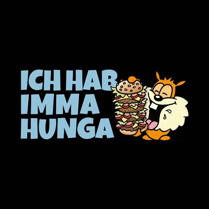 Hamster mit Mega-Hamburger