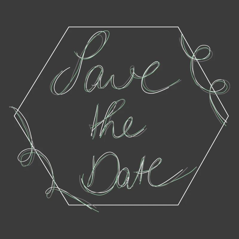 Save The Date Calligraphy Minimalism