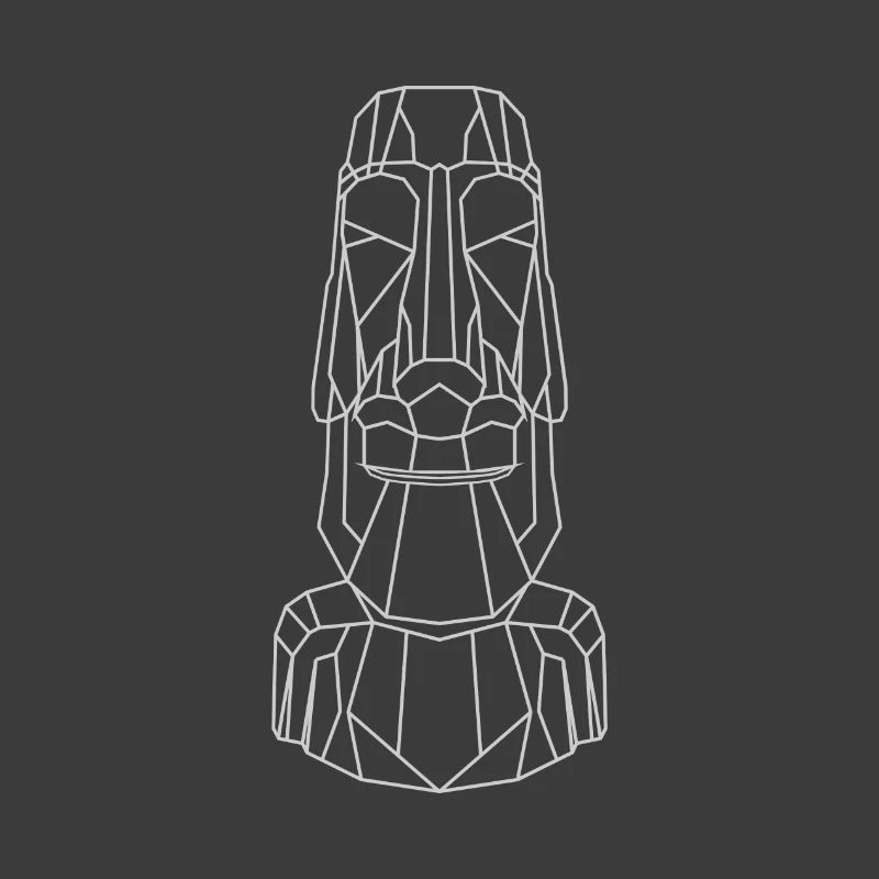 MOAI Geometry - stone statue Easter Island geometry